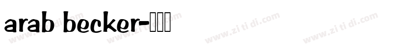 arab becker字体转换